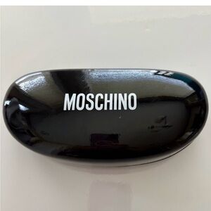 Moschino Black Gloss Logo Eyewear Case “COMES EMPTY “